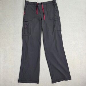 Carhartt Force Women Scrub Pants Medium Gray Pink Cargo Utility Regular